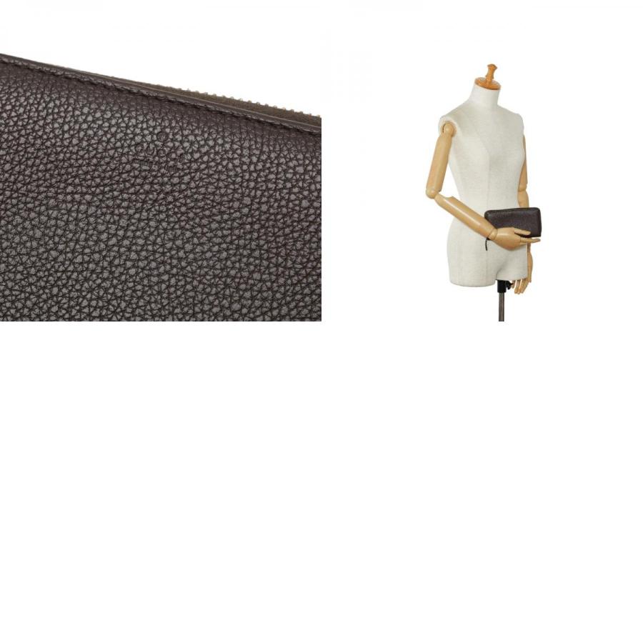GUCCI ブラウン　レザー長財布 GUCCI グッチ ロングウォレット 長財布 ブラウン レザー