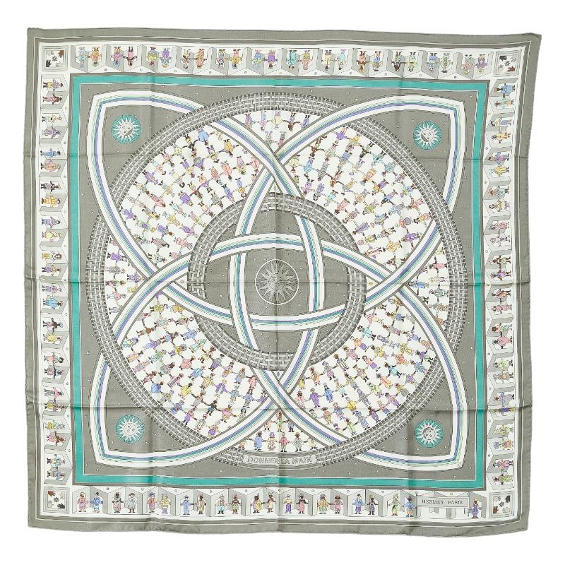 HERMES（エルメス） カレ90 DONNER LA MAIN 手を差しのべる スカーフ