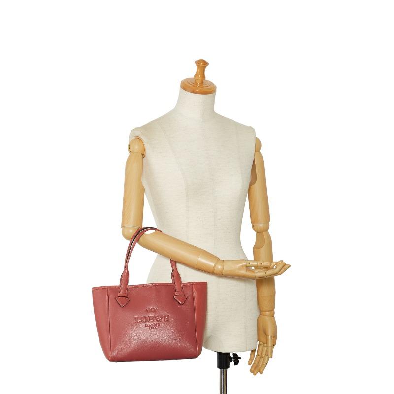 LOEWE ロエベ ヘリテージ ミニ トート ロゴ型押し ショルダーバッグ 