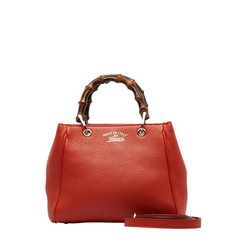 GUCCI グッチ バンブー ミニショッパー ハンドバッグ ショルダーバッグ 