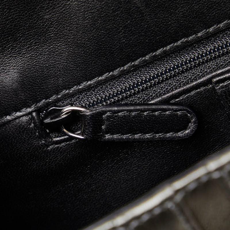 BVLGARI ブルガリ レオーニ クラッチバッグ シルバー グレー