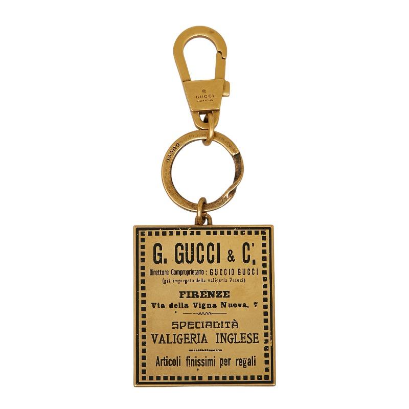 GUCCI グッチ ヴィンテージラベルモチーフ キーホルダー GUCCI グッチ ヴィンテージラベルモチーフ キーホルダー
