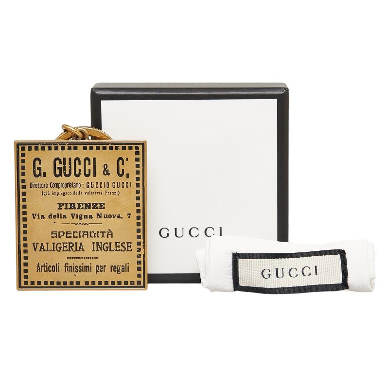 GUCCI グッチ ヴィンテージラベルモチーフ キーホルダー GUCCI グッチ ヴィンテージラベルモチーフ キーホルダー
