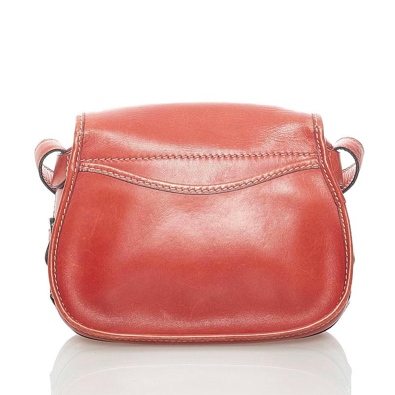 セリーヌ ショルダーバッグ レザー レッド レディース CELINE  中古 CELINE - CELINE セリーヌ クラシックボックス ショルダーバッグ