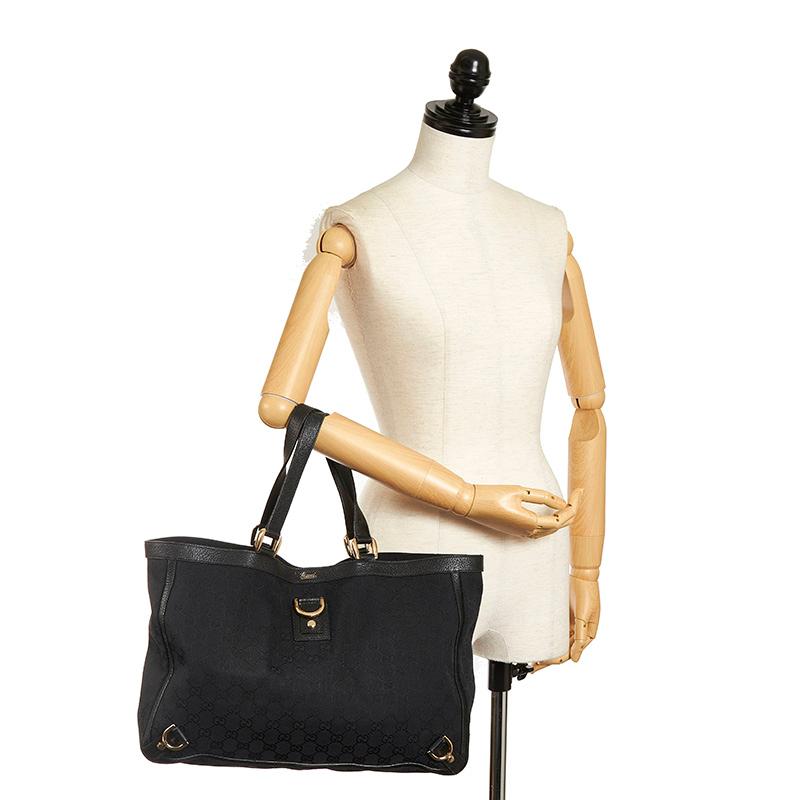 GUCCI（グッチ） GGキャンバス アビー トートバッグ 141472 ブラック
