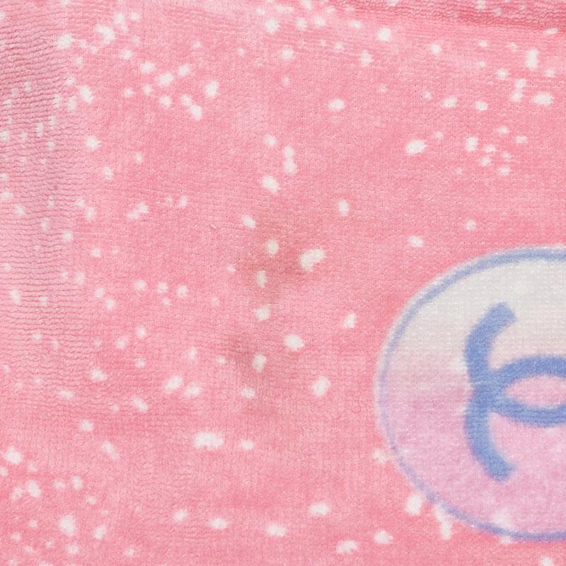 CHANEL ピンク コットンブランケットタオルケットCCロゴ