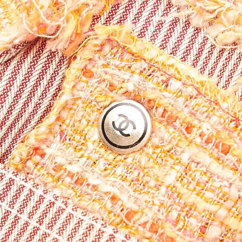 CHANEL（シャネル） ヒッコリー ストライプ スカート オレンジ
