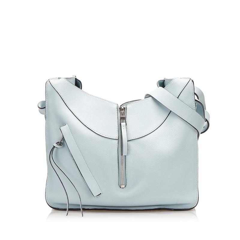 ロエベ ハンモック スモール ハンドバッグ ショルダーバッグ 2WAY ライトブルー レザー レディース LOEWE 【中古】 LOEWE ロエベ ハンモック スモール ハンドバッグ ショルダーバッグ