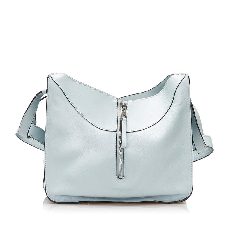 ロエベ ハンモック スモール ハンドバッグ ショルダーバッグ 2WAY ライトブルー レザー レディース LOEWE 【中古】 LOEWE ロエベ ハンモック スモール ハンドバッグ ショルダーバッグ