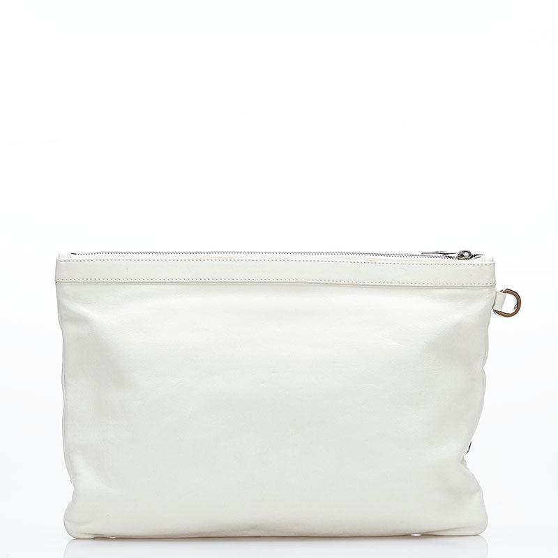 良品 ジミーチュウ クラッチバッグ セカンドバッグ レザー ホワイト スタッズ ジミーチュウ スタースタッズ クラッチバッグ セカンドバッグ ホワイト