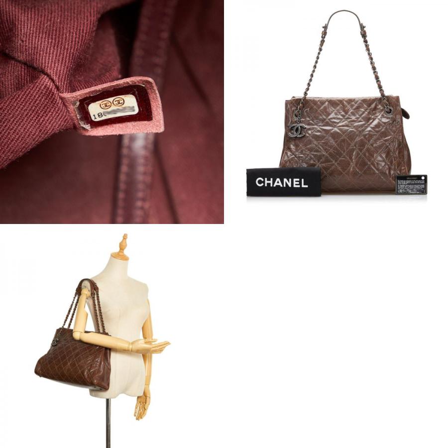【美品★】シャネル　キャビアスキンマトラッセ　ココチャーム　チェーンバッグ CHANEL（シャネル） マトラッセ ココチャーム チェーン ショルダー