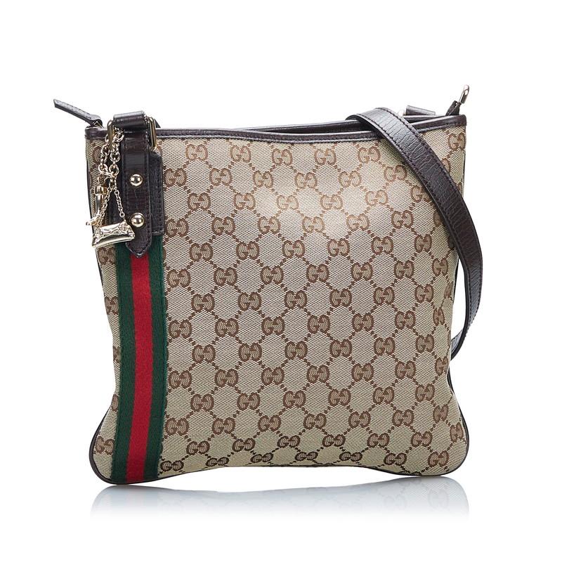 GUCCI グッチ GGキャンバス シェリーライン ウエストバッグ GUCCI（グッチ） GGキャンバス シェリーライン 斜め掛け ショルダー