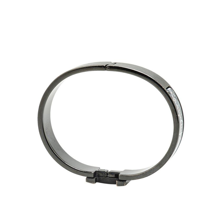 HERMES（エルメス） クリックHH T4 スカル モチーフ バングル ブラック