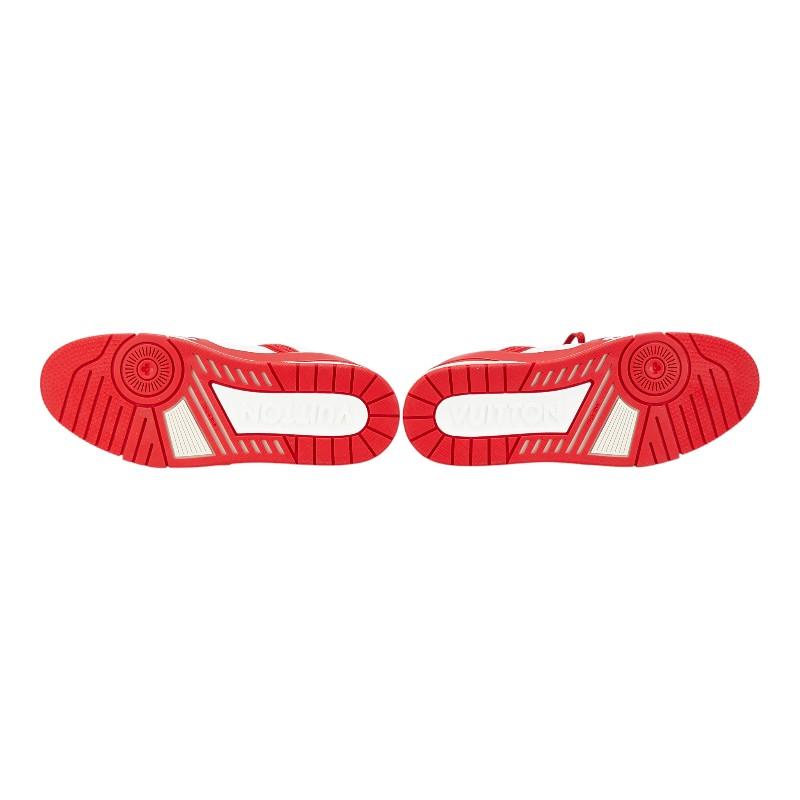 ルイヴィトン LV トレイナーライン モノグラム スニーカー 7 1/2 ヴィトン LVトレイナーライン 22年 デニム×レザー スニーカー 7 1/2