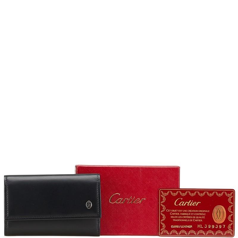 Cartier（カルティエ） マストライン キーケース 6連 ブラック レザー