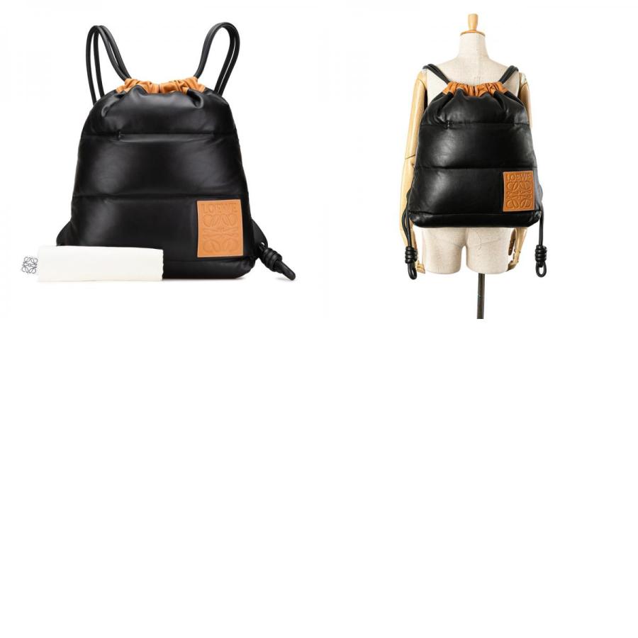 LOEWE ロエベ ヤゴ パフィー リュック バックパック ブラック