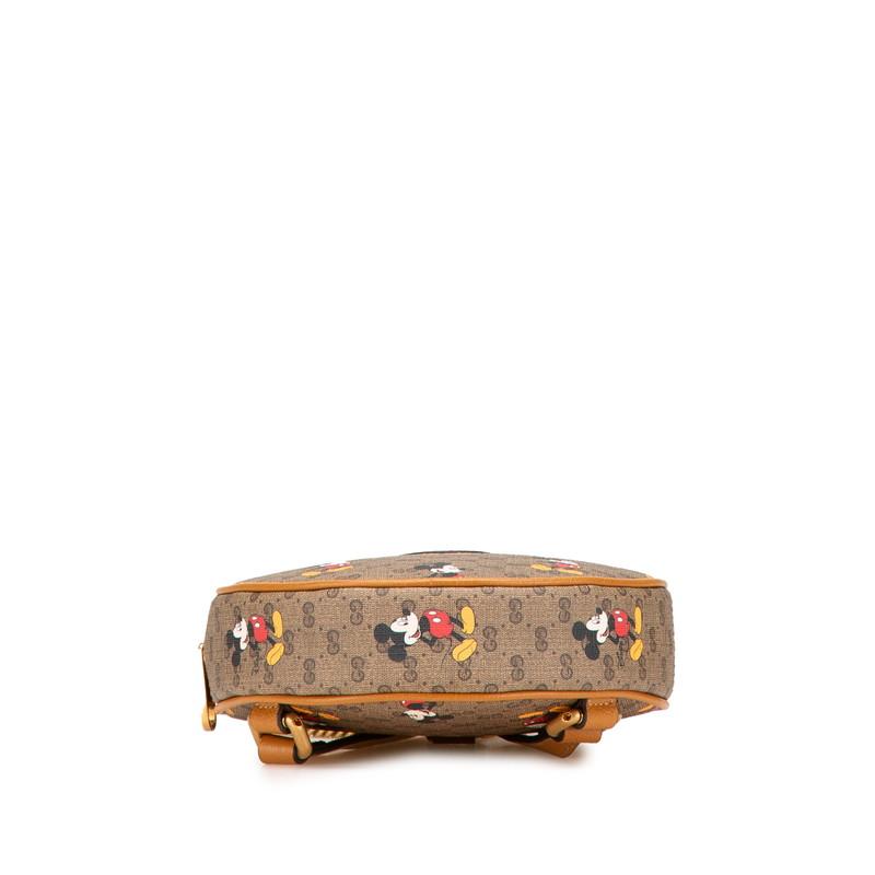 グッチ ×  ディズニー エボニー ミニGGスプリーム ミッキープリント チェーン リュック バックパック 603730 GUCCI × DISNEY 【中古】 GUCCI（グッチ） × ディズニー エボニー ミニGGスプリーム ミッキー