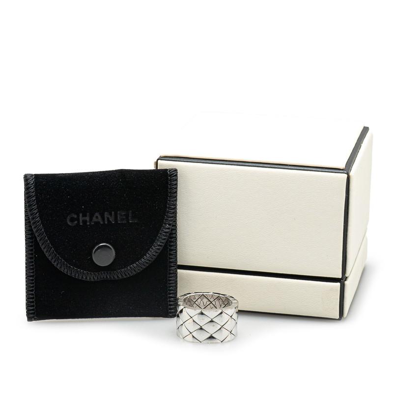 CHANEL（シャネル） マトラッセ ラージ リング 指輪 K18WG ホワイト