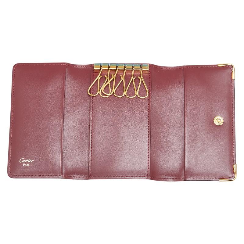 新品未使用 Cartier カルティエ　マストライン 6連キーケース レザー Cartier（カルティエ） マストライン キーケース 6連 ワインレッド