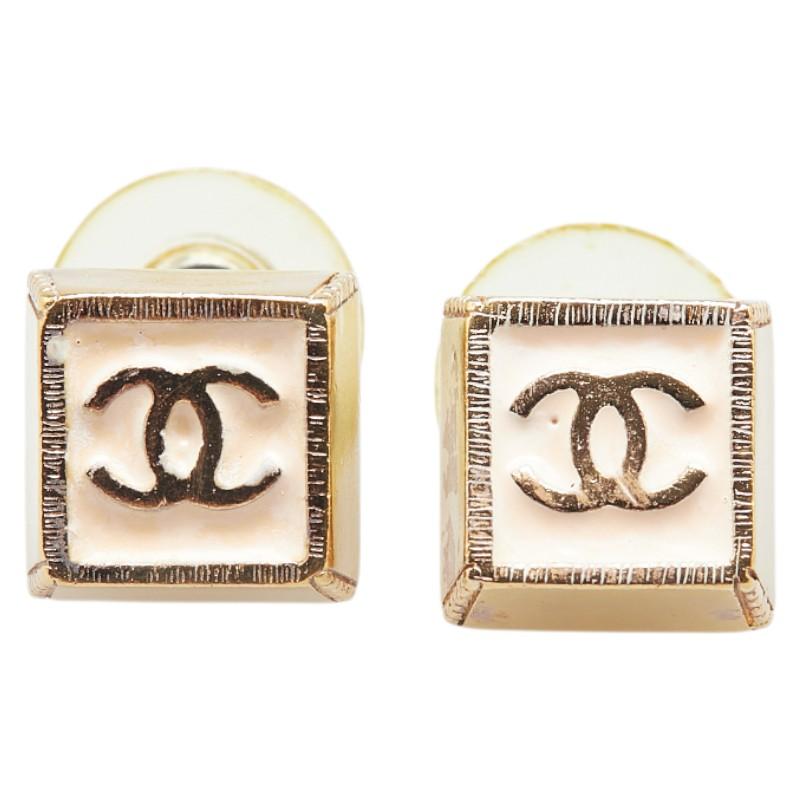 【本物】CHANEL　シャネル　ココマーク　ピアス　ピンク CHANEL シャネル ピアス CHANEL ココマーク ゴールド×ピンク 美