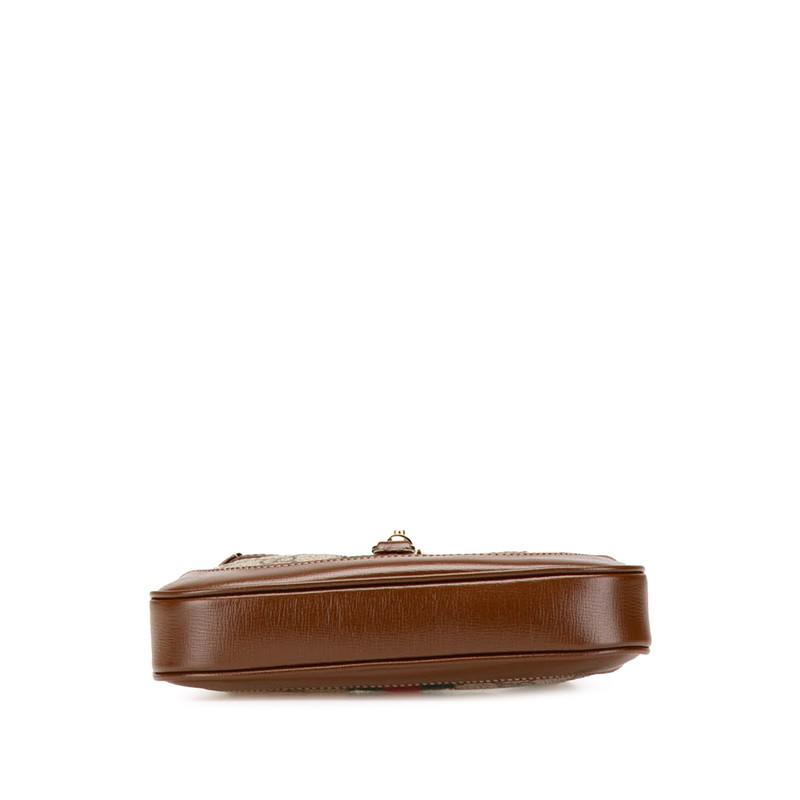 【美品】グッチ　ハンドバッグ　GGスプリーム　シェリーライン　PVC　レザー　茶 楽天市場】【バッグ】GUCCI グッチ GGスプリーム シェリーライン