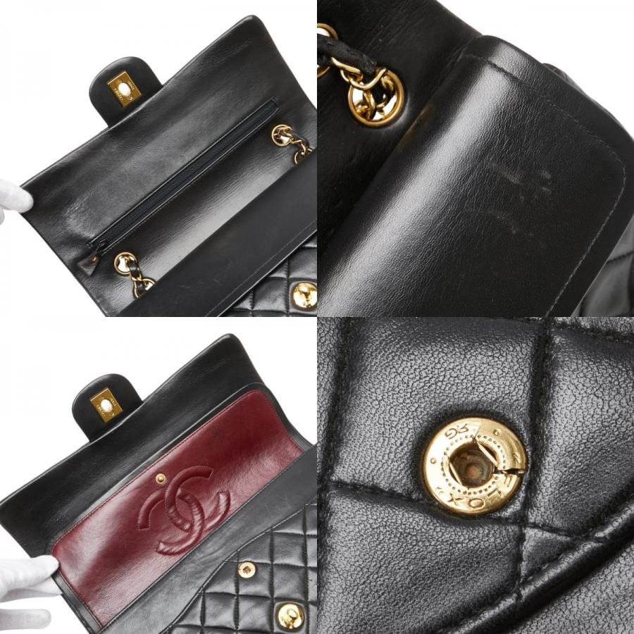 シャネル ココマーク マトラッセ25 ダブルフラップ チェーン ショルダーバッグ ラムスキン レディース CHANEL 【222-05994】 CHANEL（シャネル） ココマーク マトラッセ25 ダブルフラップ チェーン