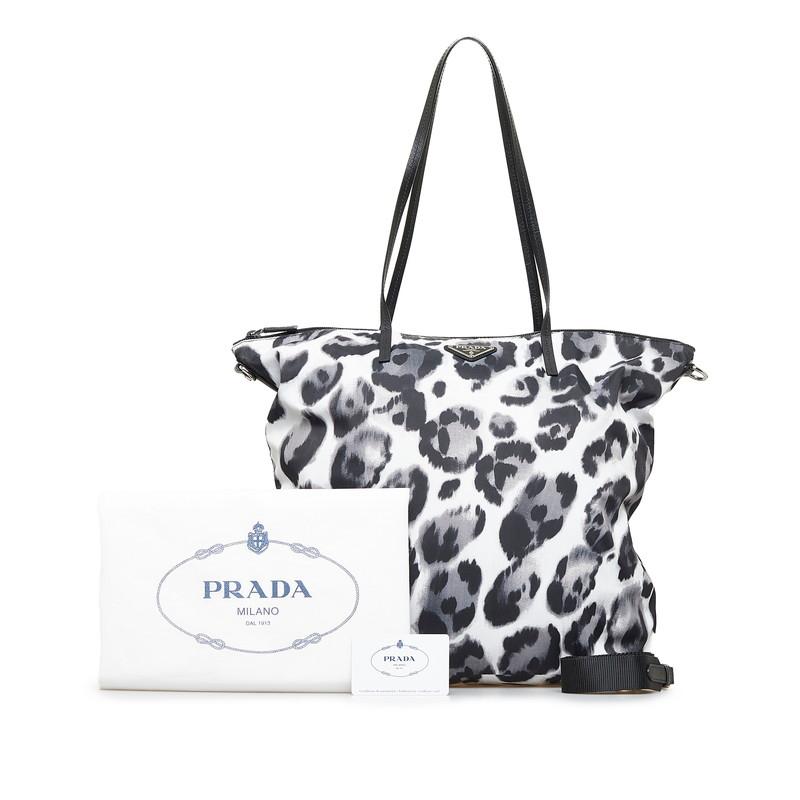 PRADA（プラダ） ロゴプレート レオパード 豹 トートバッグ ショルダー 