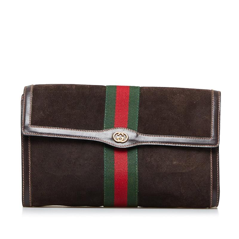 美品✨️ GUCCI クラッチバッグ シェリーライン ブラウン セカンドバッグ GUCCI（グッチ） シェリーライン セカンドバッグ クラッチバッグ