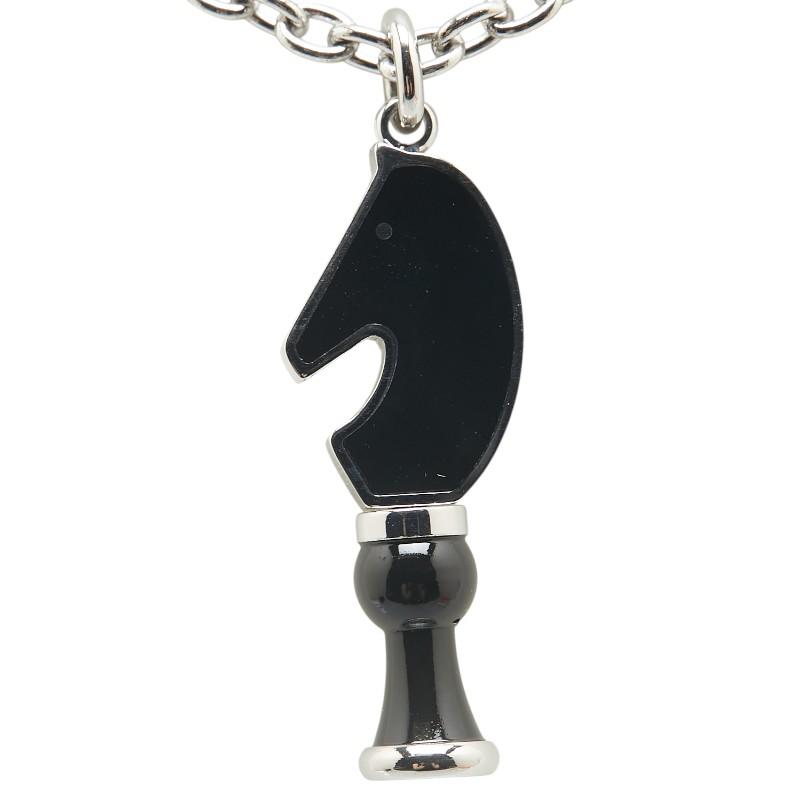 HERMES エルメス コリエ キャバリエ ホース チェス ネックレス