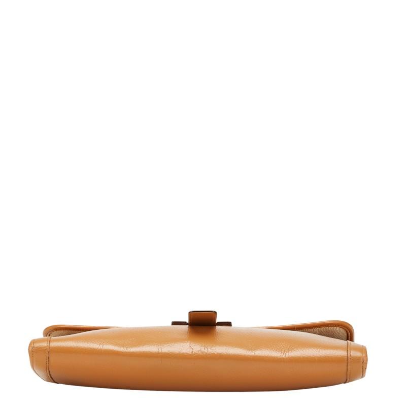 エルメス　ブラウンレザー クラッチバッグ エルメス ブラウンレザー クラッチバッグ HERMES(エルメス) クラッチ