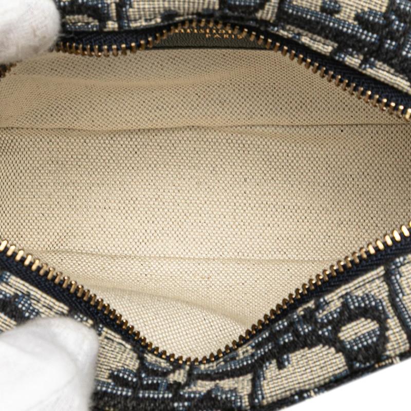 ディオール オブリーク ウエストバッグ ネイビー ベージュ キャンバス  