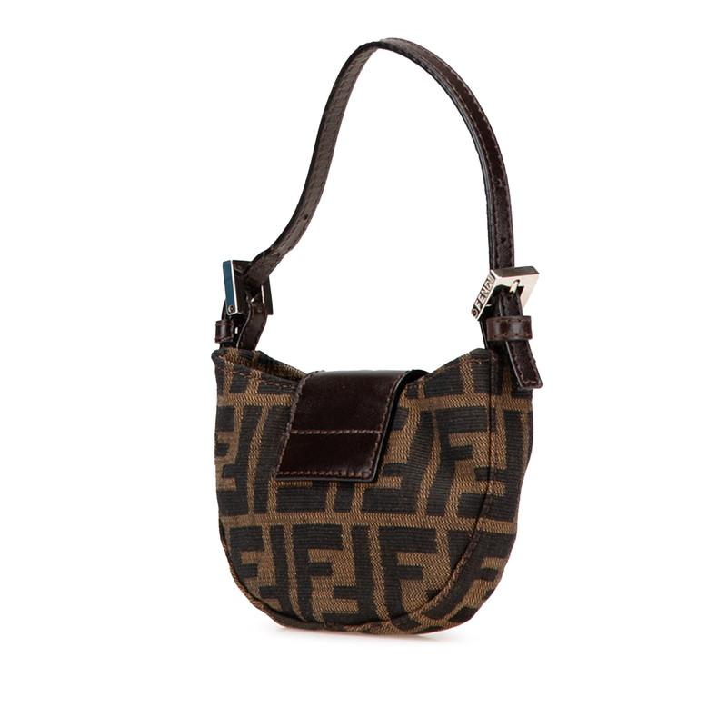 フェンディ FENDI ミニクロワッサン 26673 ポーチ バッグ ハンドバッグ レディース【中古】 FENDI（フェンディ） ズッカ ミニ クロワッサン ハンドバッグ ポーチ