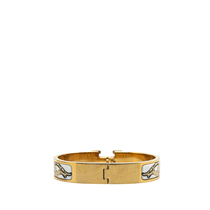 HERMES（エルメス） クリックH PM チーター ブレスレット ゴールド