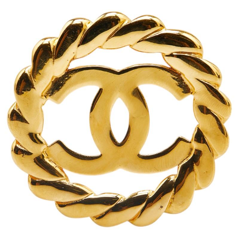 CHANEL シャネル ヴィンテージ ココマーク ラウンド サークル ブローチ
