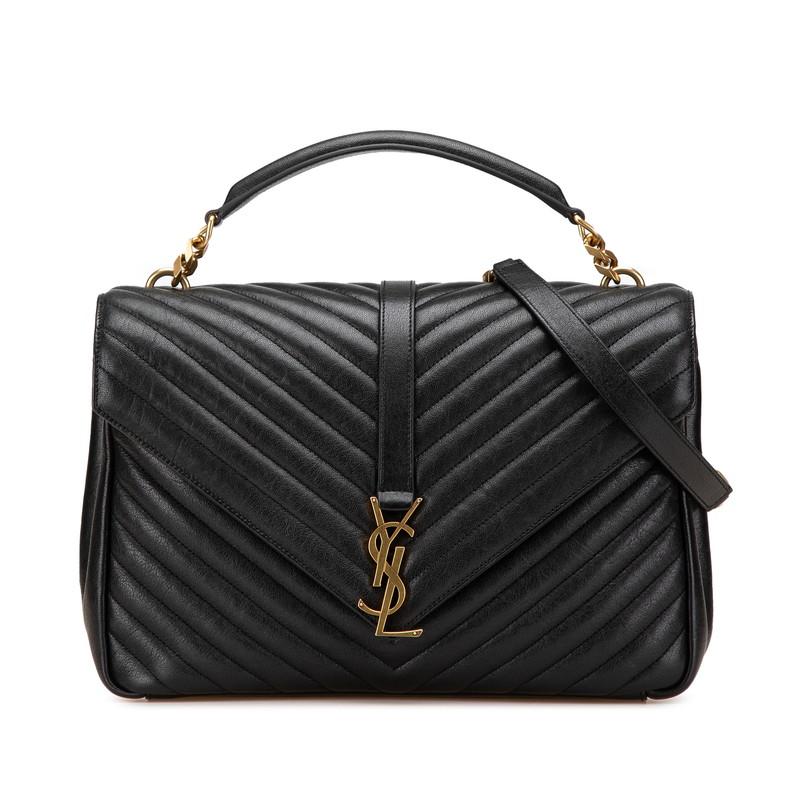 サンローラン YSLモノグラム Vステッチ ハンドバッグ ショルダー