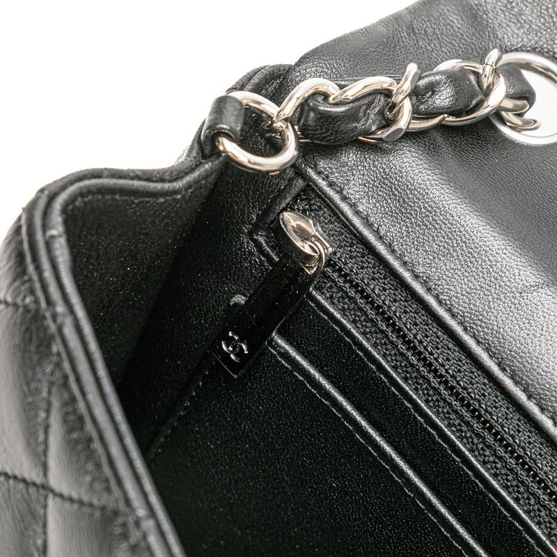 良品 CHANEL シャネル ココマーク ミニ マトラッセ ラムスキン プッシュロック チェーン ショルダー バッグ ブラック レディース a7283 CHANEL（シャネル） マトラッセ ココマーク プッシュロック チェーン