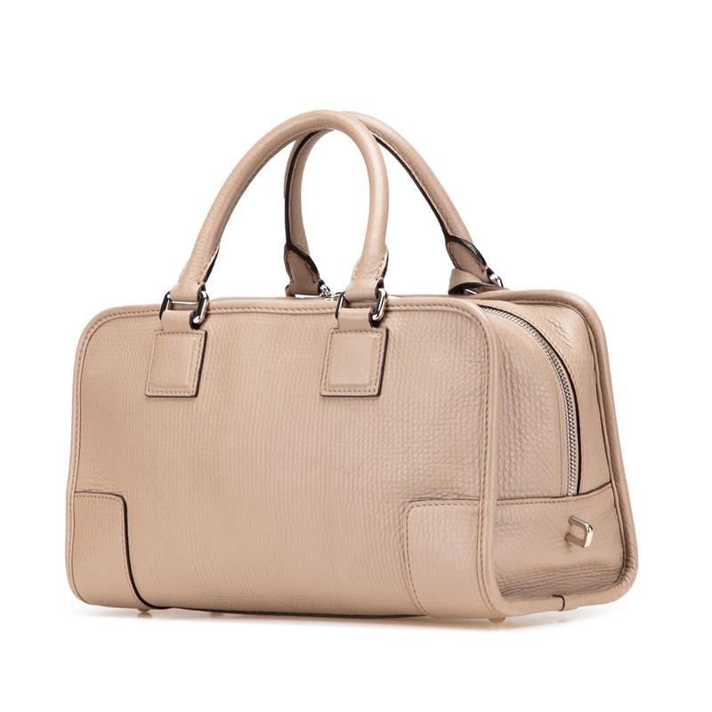 LOEWE（ロエベ） アナグラム アマソナ28 ハンドバッグ グレー レザー