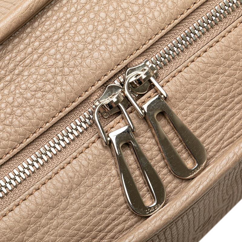 LOEWE（ロエベ） アナグラム アマソナ28 ハンドバッグ グレー レザー