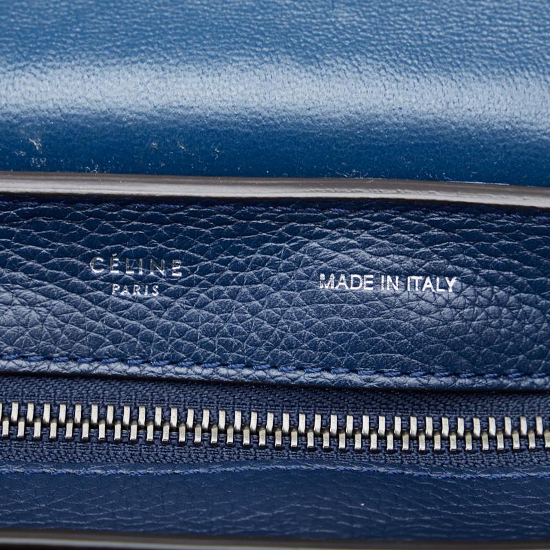 CELINE (セリーヌ) 2WAYハンドバッグ ネイビー トラペーズ レザー