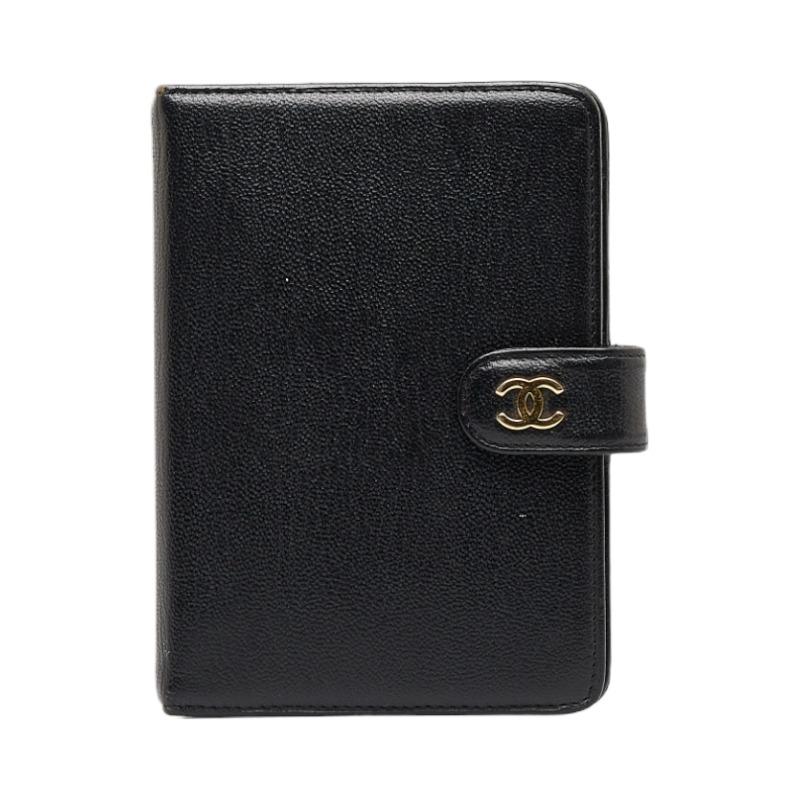 CHANEL シャネル ココマーク 手帳カバー ブラック キャビアスキン  