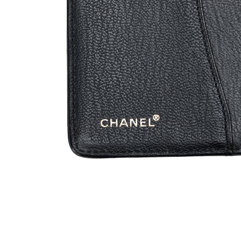 CHANEL（シャネル） ココマーク 手帳カバー ブラック キャビアスキン