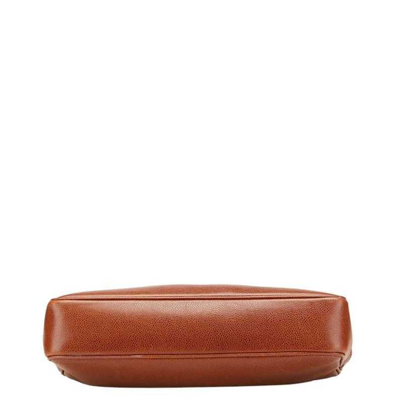 シャネル ココマーク チェーン トートバッグ ショルダーバッグ ブラウン キャビアスキン レディース CHANEL 【中古】 CHANEL（シャネル） ココマーク チェーン トートバッグ ショルダー