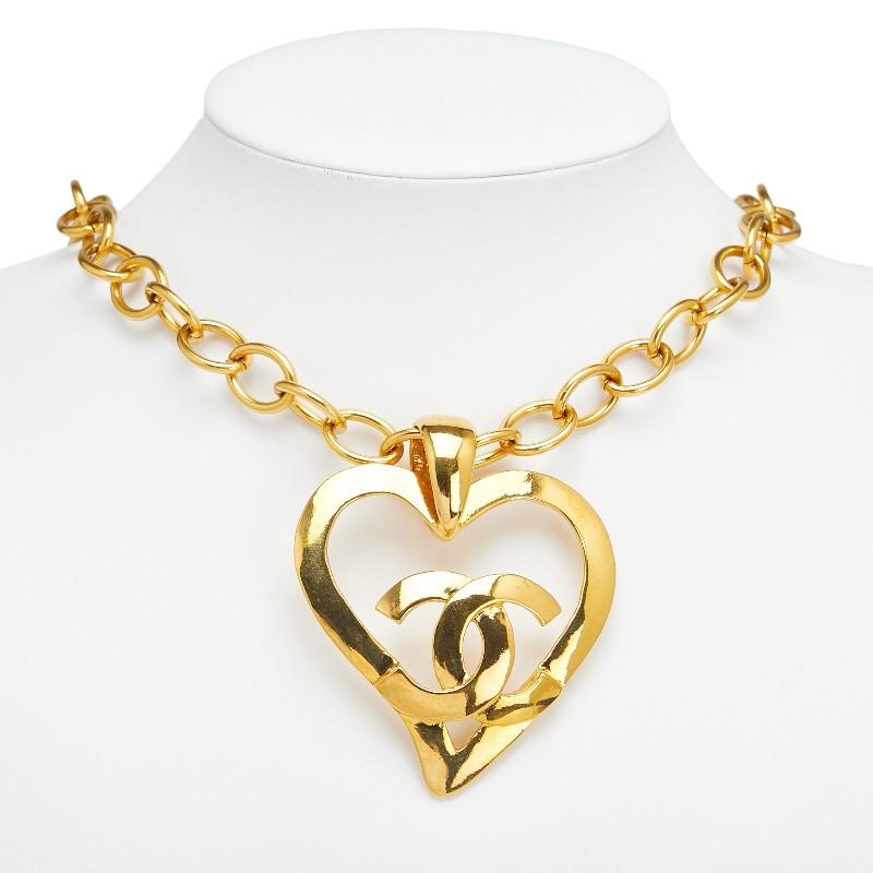 シャネル ココマーク ハート93P ネックレス　ゴールド　レディース シャネル ココマーク ハート93P ネックレス ゴールド レディース