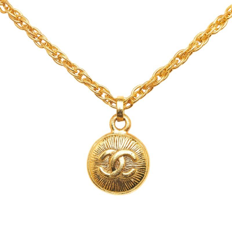 CHANEL シャネル ヴィンテージ 両面 ココマーク 懐中時計モチーフ 
