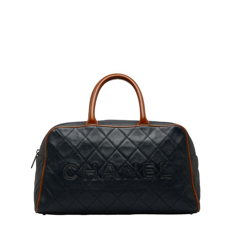 CHANEL シャネル スパライン マトラッセ ロゴ ハンドバッグ ボウリング 