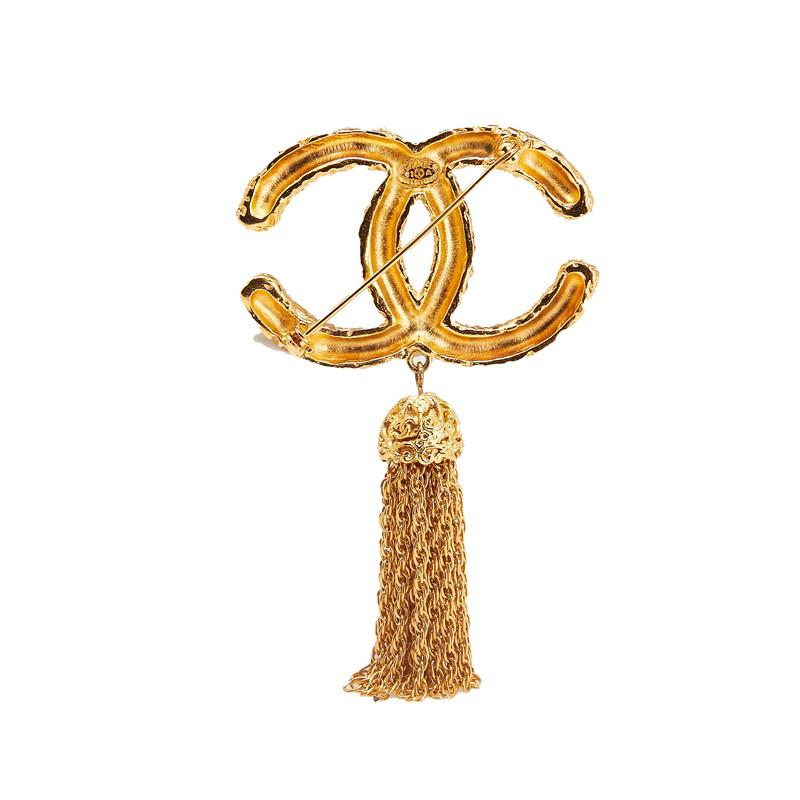 CHANEL（シャネル） ヴィンテージ ココマーク ヨウガン 溶岩 フリンジ 