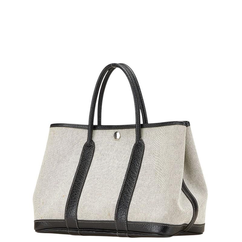 エルメス トートバッグ ガーデンパーティ ＴＰＭ グレー ブラック HERMES（エルメス） ガーデンパーティTPM ハンドバッグ トートバッグ