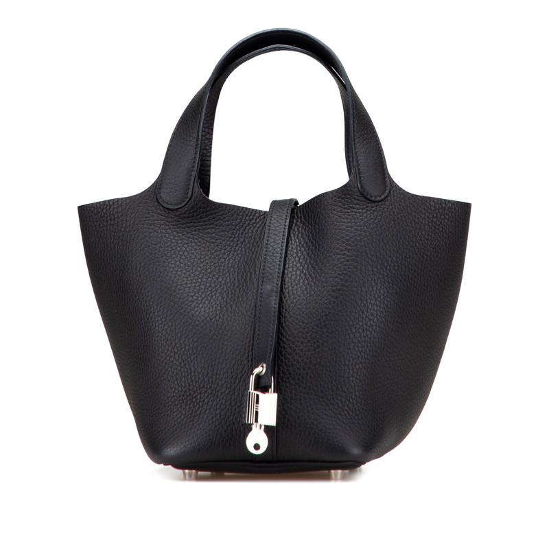 ピコタンpm MMハンドバッグ HERMES エルメス ピコタンロックPM ハンドバッグ ブラック