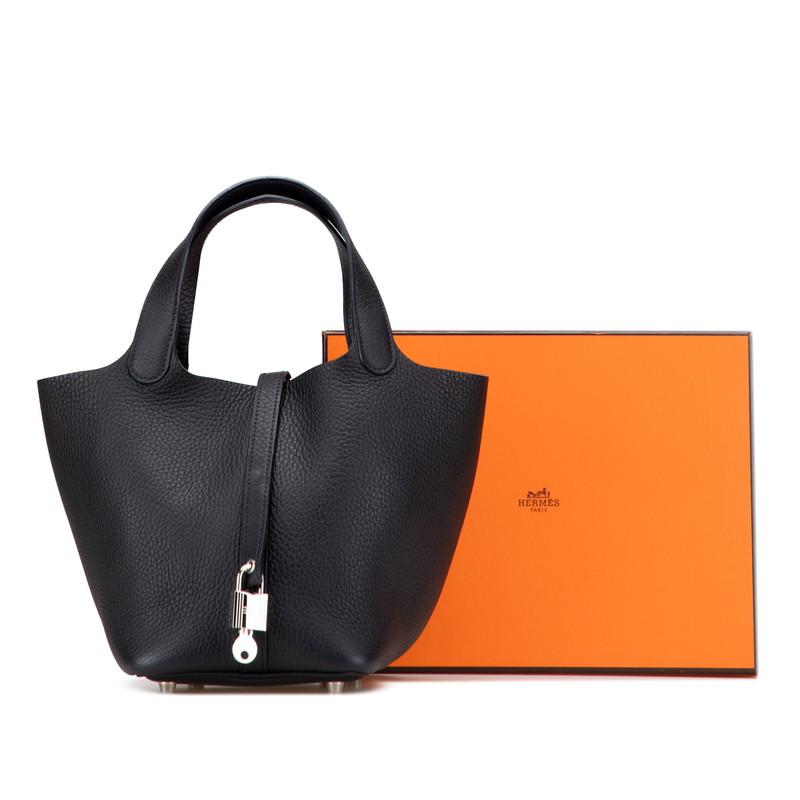 HERMES エルメス ピコタンロックPM ハンドバッグ ブラック