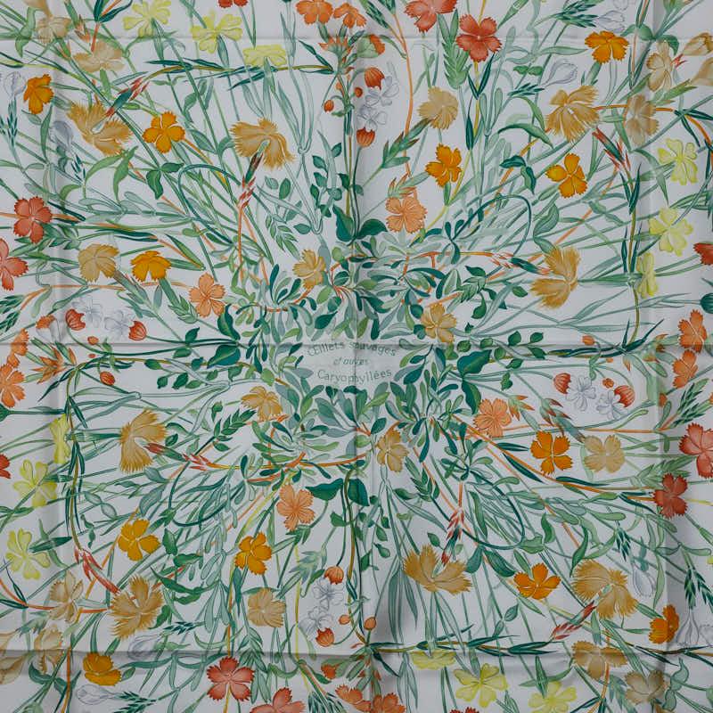 HERMES エルメス カレ90 OEillets sauvages et autres Caryophyllees  